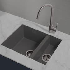 Image of Venice 555 x 460mm Granite Grey 1.5 Undermount/Inset Kitchen Sink