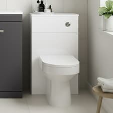 Image of Nuie Athena Back to Wall WC Toilet Unit 500mm Wide - Gloss White