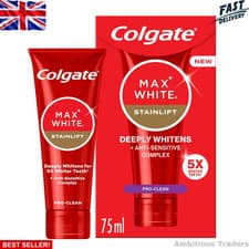 Image of Colgate Max White Stainlift Pro Clean Toothpaste 75ml Sensitive Whitening