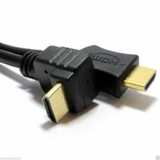 Image of 0.5m 1m 3m 5m HDMI 1.4 High Speed 3D TV Right Angle to Straight Plug Cable 1080p