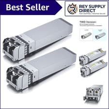 Image of 10Gb SFP+ SR Transceiver Modules - 2 Pack, 300m Range, Ideal for Cisco & More