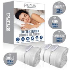 Image of Purus Electric Under Blanket Heated Bed Cover Single Double King Super King