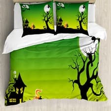 Image of Halloween Duvet Cover Dancing Witch