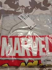 Image of Marvel Size medium M grey heavy blend hoodie new comic