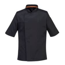 Image of Portwest Chef's Mesh Air Pro Jacket Short Sleeve Machine Washable Durable C738