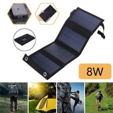Image of 8W Foldable Solar Panel 5V USB Flexible Small Waterproof Folding Portable