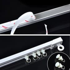 Image of 3 Meters White Flexible Adhesive Bendable No-Punch Curtain Track Ceiling Track