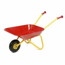Image of Children's wheelbarrow red carts toys garden terrace playground wheelbarrows