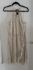 Image of M & Co Cream and Black dress Size 18