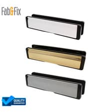 Image of Fab Fix Nu Mail Edge 12" Inch Sprung Letter Box Plate UPVC, Wooden, Ali Doors
