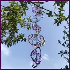 Image of 3D Rotating Wind Spinner Tree of Life Wind Chime Garden Outdoor Hanging Decor