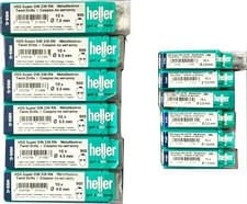 Image of Heller HSS G Twist drill bit set 10pc 1mm 1.5, 2, 2.5, 3, 3.5, 4, 4.5, 5, 6.5, 7