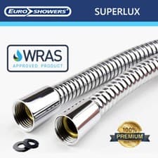 Image of SHOWER HOSE Chrome Stainless Steel 11mm Bore Short /Long SuperLux Fast Flow WRAS