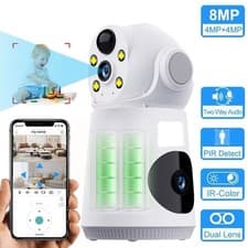 Image of 4K 8MP Dual-Lens Baby Monitor 20-Day Battery 360 PTZ Wireless AI Smart Tracking