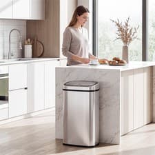 Image of Sensor Bin 68L Automatic Kitchen Waste Dust Touchless Stainless Steel Silver
