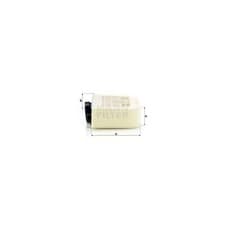 Image of MANN Air Filter Insert 250mm Length 101mm Height Fits Audi Q7 3.0 TDI quattro