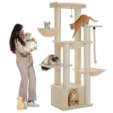 Image of PAWZ Road Large Cat Tree Cat Tower 11cm Thick Scratching Posts Maine Coon 170cm