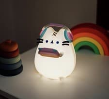 Image of Pusheen Cat Night Light Lamp - 3D Night Light Kids White Pink Blue - Brand New
