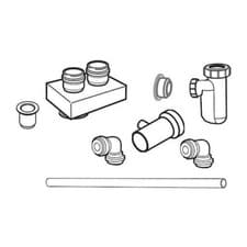 Image of Ideal 204372 Flue Connector Kit Twin Pipe 80 mm Diameter TATTY BOX