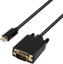 Image of 1m USB-C Type-C to VGA Cable Lead USB 3.1 Male to 15-pin VGA Male - 1 Metre