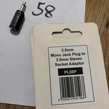 Image of 3.5mm Stereo Jack Socket To 3.5mm Mono Jack Plug Adaptor - PRO SIGNAL
