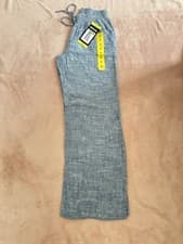 Image of Wide Leg Linen Trousers Size S