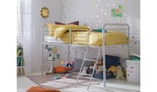 Image of Home Jo Mid Sleeper Metal Bed Frame - Silver
