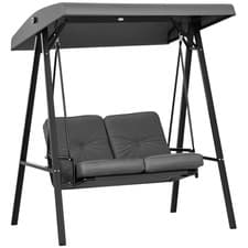 Image of Outsunny 2 Seater Garden Outdoor Swing Chair Hammock w/ Adjustable Canopy