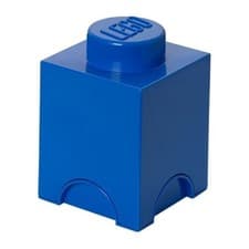Image of LEGO Round 1-Stud 1.2L Stackable Storage Brick Blue