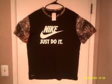 Image of NEW NIKE DRI-FIT TRAINING "Real Tree JDI Tee" MEN'S BLACK T-SHIRT XL 38032X-010