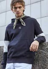 Image of Calvin Klein Jeans Print Hoodie CK Black Size Medium M Jacket BNWT RRP £130