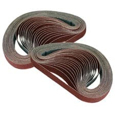 Image of Pack of 40 Assorted Grit Aluminium Oxide Power File Sanding Belts 457mm x 13mm