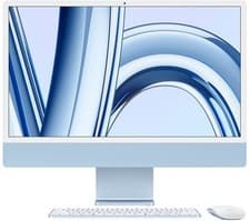 Image of Apple iMac 24" (256GB SSD, M3, 8GB, 10-Core GPU + 8 Core CPU) Blue - MQRQ3B/A