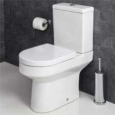 Image of Croydex Flexi-Fix Eyre Toilet Seat D-Shaped Plastic White Quick Release Hinges