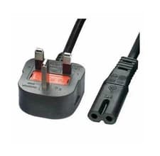 Image of PS4 PS5 PS3 Power Cable Figure of 8 C7 Mains Lead 1.5m Metre IEC Lead 5 AMP