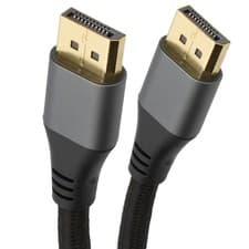 Image of Pro Metal DisplayPort Cable v1.2 Male Plug to Plug Video GOLD 4K 60Hz Braided 2m