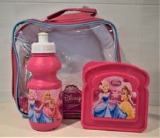 Image of DISNEY PRINCESS INSULATED 3 IN 1 LUNCH BAG BOX BAG DRINK BOTTLE SANDWICH BOX