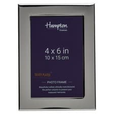Image of WOBURN Silver Plate Engraveable Picture Photo Frame in Sizes 4x6 5x7 6x8 8x10