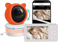 Image of Baby Monitor with 1080P Camera 5 Inch Screen Built in WiFi with Night Vision 360