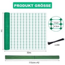 Image of 10M-50M PVC Coated Chicken Mesh Fencing Garden Barrier Garden Plastic Net Fence