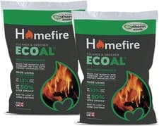 Image of Homefire Ecoal Smokeless Coal for Open Fires and Multi-fuel Stoves 2 x 10kg