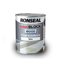 Image of Ronseal  Knot Block Wood Primer and Undercoat White  750ml