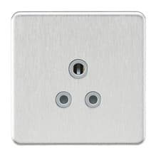 Image of Knightsbridge Screwless Flatplate light switches & sockets BRUSHED CHROME range