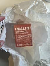 Image of Malin & Goetz Strawberry Candle Votive 67g Brand New & Boxed