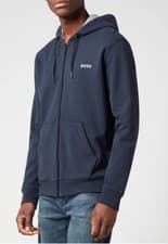 Image of Hugo Boss Zeedo 1 Small Navy Blue Zip Up Jacket Rrp £160 #S504 40" Chest