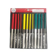 Image of 12PC DIAMOND FILE FLAT ROUND HAND TOOLS 140 200 400 GRIT FILES RDGTOOLS