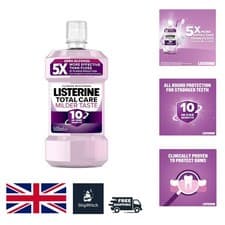 Image of Alcohol-Free Listerine Total Care Smooth Mint Mouthwash 500ml - 99% Germ Kill