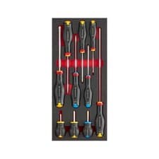 Image of Facom MODM.AT5 10 Piece Protwist Phillips & Pozi Screwdriver Set In Foam