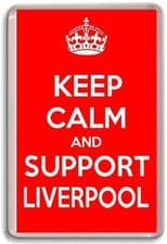 Image of KEEP CALM AND SUPPORT LIVERPOOL, LIVERPOOL FOOTBALL TEAM Fridge Magnet