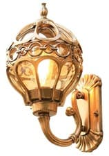 Image of Vintage/Retro Bronze Color Outdoor Wall Lamp,Die Cast Aluminum E27 Glass Lantern